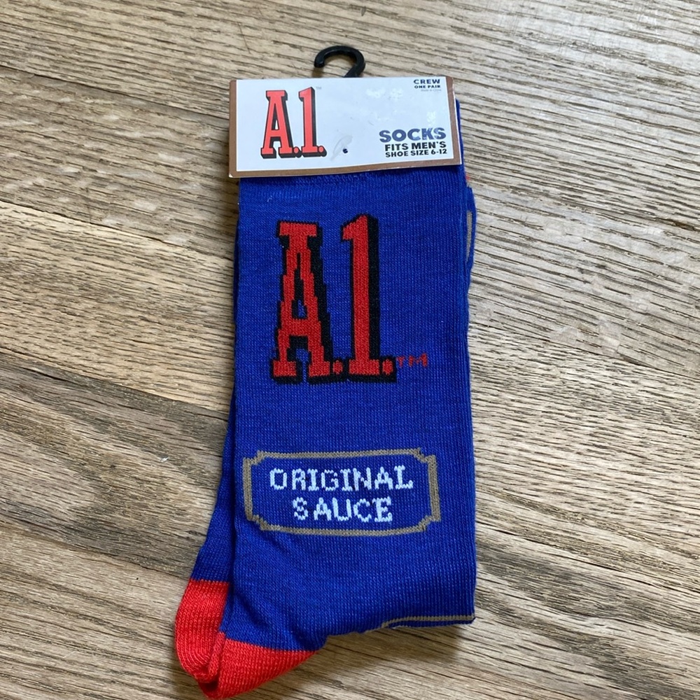 NWT A1 Original Sauce Men’s Crew Socks - size 6-12